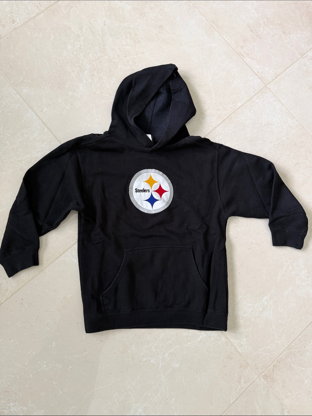 Reebok Black Kids Hoodie with Pittsburgh Steelers Crest